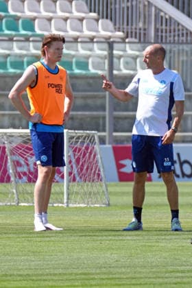 Castel Di Sangro , ITALY: Scott McTominay , Massimiliano Allegri of SSC Napoli during the pre season SSC Napoli in Castel Di Sangro , Italy. Copyright: xFOTOAGENZIAx