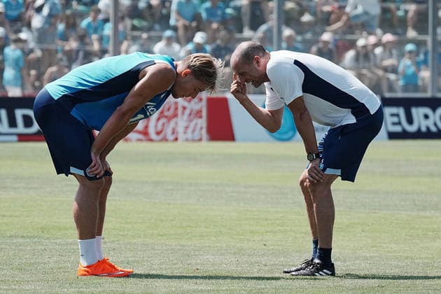 Castel Di Sangro , ITALY: Massimiliano Allegri , Rasmus Hojlund of SSC Napoli during the pre season SSC Napoli in Castel Di Sangro , Italy. Copyright: xFOTOAGENZIAx