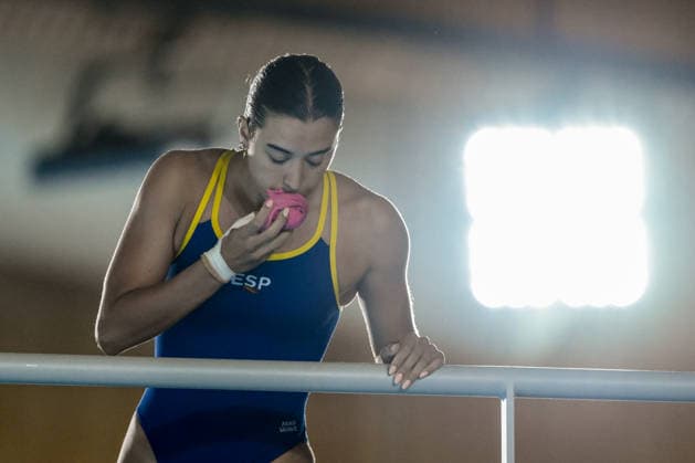Valeria Angelina Antolino Pacheco of Spain competes in the diving 10m Platform Women Preliminary during the European Aquatics Championships at the Olympic Aquatic Center in Paris (France), August 3, 2026. Andrea Staccioli