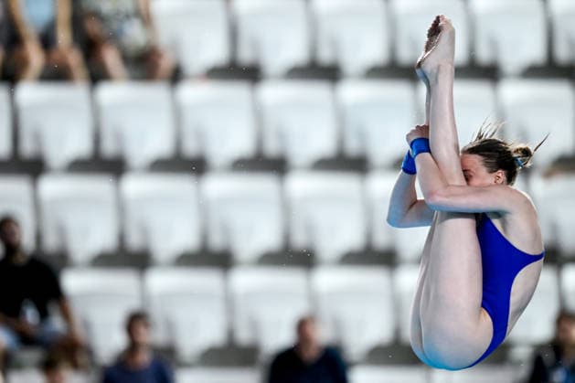 Ekaterina Beliaeva Neutral Athlete B competes in the diving 10m Platform Women Preliminary during the European Aquatics Championships at the Olympic Aquatic Center in Paris (France), August 3, 2026. Andrea Staccioli