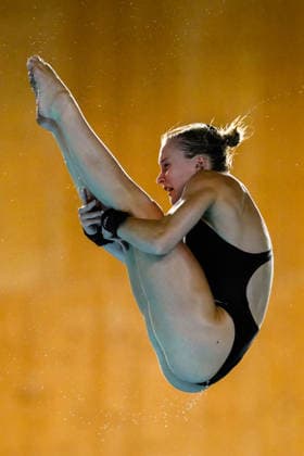 Maisie Bond of Great Britain competes in the Diving Women s 10m Platform Preliminary during the European Aquatics Championships at the Olympic Aquatic Center in Paris (France), August 3, 2026. Andrea Staccioli