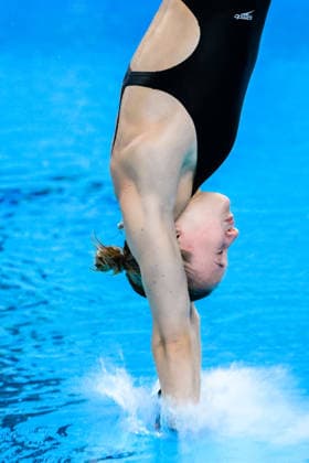 Maisie Bond of Great Britain competes in the Diving Women s 10m Platform Preliminary during the European Aquatics Championships at the Olympic Aquatic Center in Paris (France), August 3, 2026. Andrea Staccioli