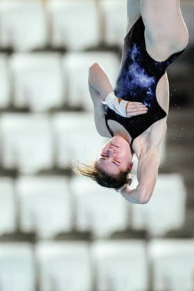 Sofiia Vystavkina of Ukraine competes in the Diving Women s 10m Platform Preliminary during the European Aquatics Championships at the Olympic Aquatic Center in Paris (France), August 3, 2026. Andrea Staccioli