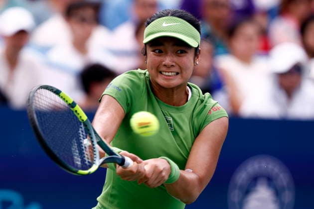 Washington DC Open tennis tournament Alexandra Eala of the Philippines in action against Jessica Pegula of the USA during their Women™s Final match at the Washington DC Open tennis tournament, in Washington, DC, USA, 03 August 2026. WASHINGTON DC UNITED STATES  Copyright: xWILLxOLIVERx