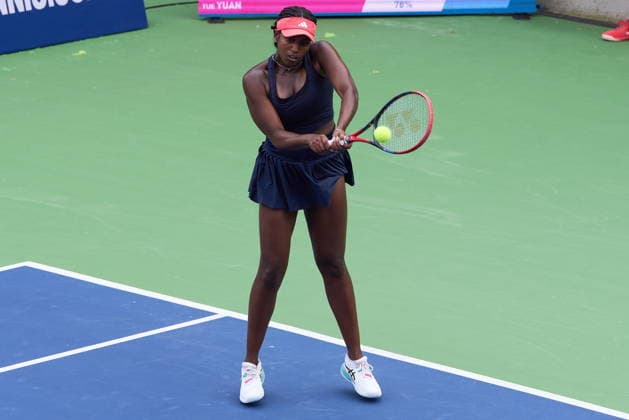 Warszawa 03.08.2026. Tenis. WTA, Tennis Damen 125 Warsaw T-Mobile Polish Open, day 2, Warsaw, Poland --- Tenis. Turniej WTA 125 Warsaw T-Mobile Polish Open, dzien 2, Warszawa Persons shown : Alana Smith (USA) Fot. Dominika Chmura Arena Akcji NEWSPIX.PL --- newspix.pl POLAND OUT! 
