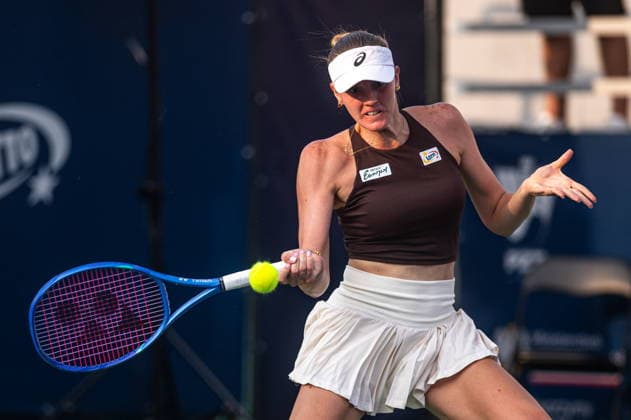 Warszawa 03.08.2026. Tennis. WTA, Tennis Damen 125 Warsaw T-Mobile Polish Open, day 2, Warsaw, Poland --- Tenis. Turniej WTA 125 Warsaw T-Mobile Polish Open, dzien 2, Warszawa Persons shown : Martyna Kubka Fot. Kai Taller Arena Akcji NEWSPIX.PL --- newspix.pl POLAND OUT! 