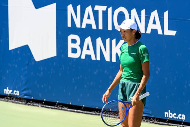 August 3, 2026, Toronto, Ontario, Canada: Toronto, Ontario, Canada Ã¢â‚¬ August 3, 2026: SHUAI ZHANG of China is seen during her first-round match against Yulia Putintseva of Kazakhstan at the National Bank Open, part of the Hologic WTA, Tennis Damen Tour at Sobeys Stadium. Tennis 2026: WTA 1000 National Bank Open Presented By Rogers.  - ZUMAr228 20260803_znp_r228_003 Copyright: xVasiliyxRyabykhx