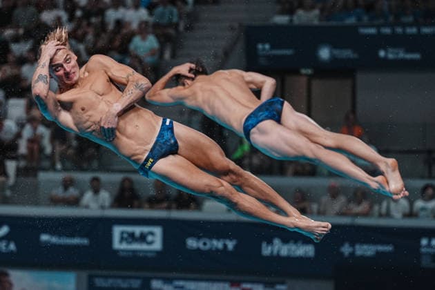 Swimming, European Championships in Paris, Diving, Synchronised Diving, Men, 3m, Final