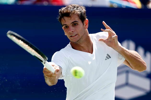 Washington DC Open tennis tournament Rafael Jodar of Spain in action against Taylor Fritz of the USA during their Mens Final match at the Washington DC Open tennis tournament, in Washington, DC, USA, 03 August 2026. WASHINGTON DC UNITED STATES  Copyright: xWILLxOLIVERx