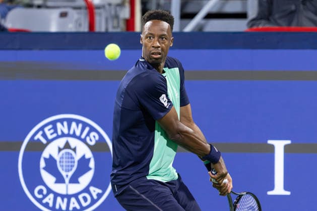 August 3, 2026, Montreal, Quebec, Canada: GAEL MONFILS from France backhand in match against Kami Majchrzak from Poland in first round at Canadian Open at IGA stadium in Montreal, Quebec, Canada on 2026-08-03 Montreal Canada - ZUMAl189 20260803_zsp_l189_100 Copyright: xYannickxLegarex