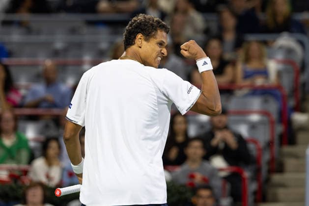 August 3, 2026, Montreal, Quebec, Canada: GABRIEL DIALLO from Canada reaction in match against Kyrian Jacquet from France in first round at Canadian Open at IGA stadium in Montreal, Quebec, Canada on 2026-08-03 TENNIS: Canadian Open Montreal 2026  - ZUMAl189 20260803_zsp_l189_098 Copyright: xYannickxLegarex