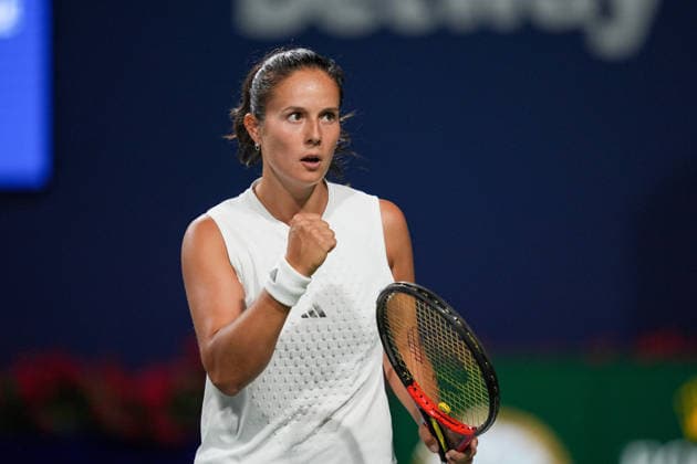WTA, Tennis Damen Masters 1000 National Bank Open Toronto 2026 - Round of 128 - Day 3 Daria Kasatkina of Australia celebrates after a point during the Women™s Singles round of 128 match against Wang Xiyu of China on day 3 of the WTA Masters 1000 National Bank Open at Sobeys Stadium on August 3, 2026, in Toronto, Canada. (Photo by Leonardo Ramirez Eyepix Group) Copyright: xLeonardoxRamirezx xEyepixxGroupx LR_03082026_07802
