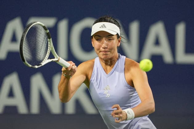 WTA, Tennis Damen Masters 1000 National Bank Open Toronto 2026 - Round of 128 - Day 3 Wang Xiyu of China plays a forehand during the Women™s Singles round of 128 match against Daria Kasatkina of Australia on day 3 of the WTA Masters 1000 National Bank Open at Sobeys Stadium on August 3, 2026, in Toronto, Canada. (Photo by Leonardo Ramirez Eyepix Group) Copyright: xLeonardoxRamirezx xEyepixxGroupx LR_03082026_07825
