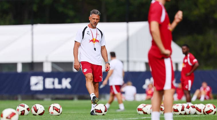 RB Leipzig - AUT Trainingslager Bundesliga Saalfelden, 03.08.2026, Gut Brandlhof, Fussball, Bundesliga, GER , RB Leipzig - Trainingslager in Saalfelden am Steinernen Meer AUT. , Im Bild: Trainer Martin Demichelis, RB Leipzig , *** RB Leipzig (AUT) Training Camp, Bundesliga, Saalfelden, August 3, 2026, Gut Brandlhof, Soccer, Bundesliga, GER, RB Leipzig Training Camp in Saalfelden am Steinernen Meer (AUT), Pictured: Coach Martin Demichelis, RB Leipzig, Picture Point