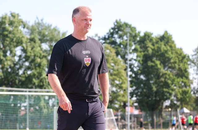 04.08.2026, Deutschland, Grassau, Fußball Bundesliga, Saison 2026 2027, Trainingslager VfB Stuttgart, Vorstand Fabian Wohlgemuth *** August 4, 2026, Germany, Grassau, Bundesliga, 2026–2027 Season, VfB Stuttgart Training Camp, Director of Sports Fabian Wohlgemuth