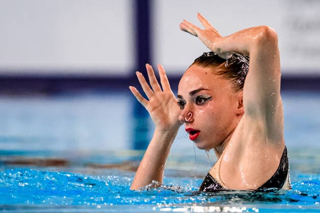 Swimming, European Championships in Paris, synchronised swimming, women, technical solo routine