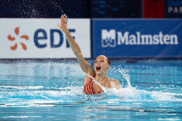 Women solo technical artistic swimming final European Aquatics Championships - Saint-Denis Czechia Diana Cipova perform during the women’s solo technical artistic swimming final event during the LEN European Aquatics Championships, at the Olympic Aquatics Centre in Saint-Denis, northeastern suburbs of Paris, on August 4, 2026. Photo by Raphael Lafargue ABACAPRESS.COM Saint-Denis France  Copyright: xLafarguexRaphael ABACAx