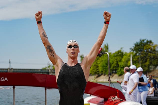 Open Water, Men s 10km, Florian WELLBROCK from Germany, gold medal at the European Aquatics Championships Paris 2026, Paris, August 04, 2026 .  Copyright: xGianxMattiaxD Alberto LaPressex