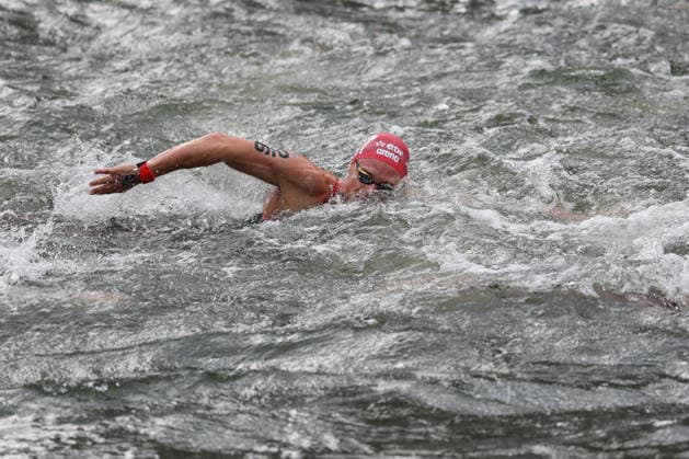 SWIMMING - EAC 2026 PARIS,FRANCE,04.AUG.26 - SWIMMING - European Aquatics Championships Paris 2026, open water, 10km, men. Image shows Luca Karl (AUT).  GEPAxpictures xPhilippxBrem