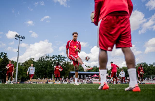 Leipzig s Assan Ouedraogo at practice RB Leipzig Open Practice, July 27, 2026, Leipzig, Red Bull Academy RB Leipzig Practice