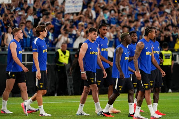HONGKONG-SOCCER FOOTBALL-FEST Team Chelsea Football Club during open training at Kai Tan Stadium during the Hong Kong Football Festival 2026 in Hong Kong, August 4, 2026. NEXPHER Vernon Yuen HONG KONG