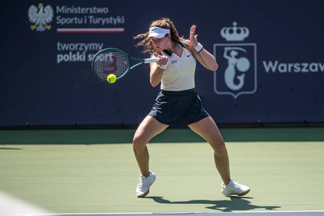 Warszawa 04.08.2026. Tennis. WTA, Tennis Damen 125 Warsaw T-Mobile Polish Open, day 3, Warsaw, Poland --- Tenis. Turniej WTA 125 Warsaw T-Mobile Polish Open, dzien 3, Warszawa Persons shown : Weronika Ewald Fot. Kai Taller Arena Akcji NEWSPIX.PL --- newspix.pl POLAND OUT! 