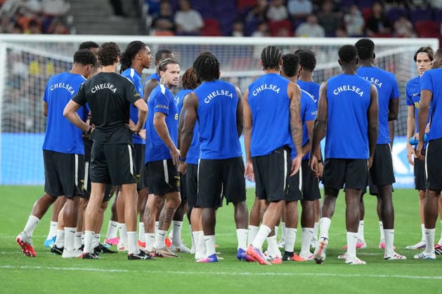 Hong Kong Football Festival 2026: Chelsea Football Club Team Chelsea Football Club during open training at Kai Tan Stadium during the Hong Kong Football Festival 2026 on August 4, 2026 in Hong Kong. (Photo by Ellan Mad Nexpher Images) Honng Konng