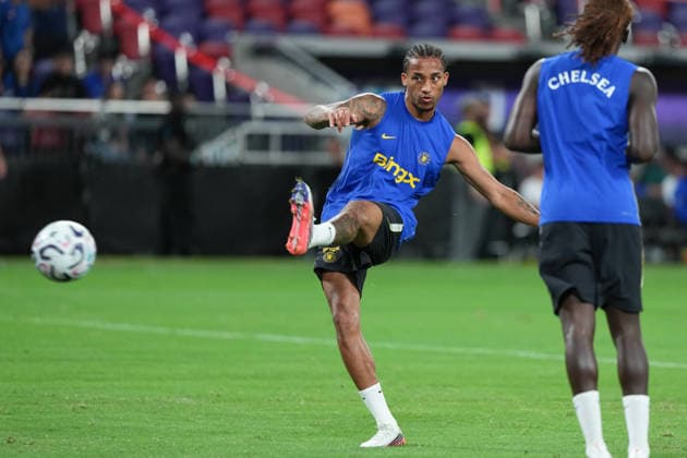 Hong Kong Football Festival 2026: Chelsea Football Club Joao Pedro of Chelsea Football Club during open training at Kai Tan Stadium during the Hong Kong Football Festival 2026 on August 4, 2026 in Hong Kong. (Photo by Ellan Mad Nexpher Images) Hong Kong