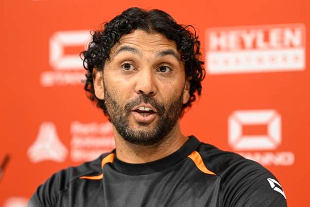 Antwerp FC presents new signing head coach Compper Marvin ANTWERPEN, BELGIUM - AUGUST 04 : New signing head coach of Antwerp FC Compper Marvin talking to the press during his official presentation at the Bosuil stadium pressroom on August 04, 2026 in Antwerpen, Belgium, 04 08 2026 Antwerpen Belgium  Copyright: xNicoxVereeckenx