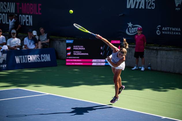 Warszawa 04.08.2026. Tennis. WTA, Tennis Damen 125 Warsaw T-Mobile Polish Open, day 3, Warsaw, Poland --- Tenis. Turniej WTA 125 Warsaw T-Mobile Polish Open, dzien 3, Warszawa Persons shown : Marcelina Podlinska Fot. Kai Taller Arena Akcji NEWSPIX.PL --- newspix.pl 