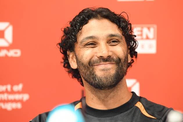 Antwerp s head coach Marvin Compper pictured during a press conference, PK, Pressekonferenz of soccer team Royal Antwerp FC ahead of the start of the Belgian Jupiler Pro League 2026-2027 season, Wednesday 05 August, 2026 in Antwerp. JILLxDELSAUX  x182738985x