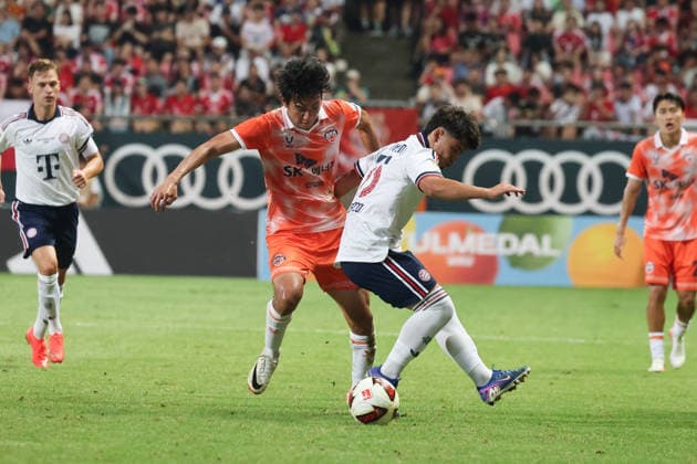SKO, Maycon Cardozo (Bayern Muenchen 35), SK Jeju vs. FC Bayern Muenchen,Testspiel, Suedostasien-Reise, Saison 2026-27, 04.08.2026 SKO, Jeju SK vs. FC Bayern Muenchen, Testspiel, Suedostasien-Reise, Saison 2026-27, 04.08.2026 Seogwipo *** SKO, Maycon Cardozo Bayern Munich 35, SK Jeju vs. FC Bayern Munich, Friendly Match, Southeast Asia Tour, 2026–27 Season, August 4, 2026 SKO, Jeju SK vs. FC Bayern Munich, Friendly Match, Southeast Asia Tour, 2026–27 Season, August 4, 2026 Seogwipo Copyright: xEibner-Pressefotox EP_JNL