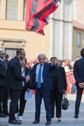 Foto IPP - Luca Micheli Gruppo Editoriale LiveMedia Milan 04 08 2026 funerale di Franco Baresi - ex calciatore del Milan e della nazionale dell Italia Nella foto: il giornalista Carlo Pellegatti Italy Photo Press - World Copyright Milan italy Italy ITALY  Copyright: xR4924_italyphotopressx
