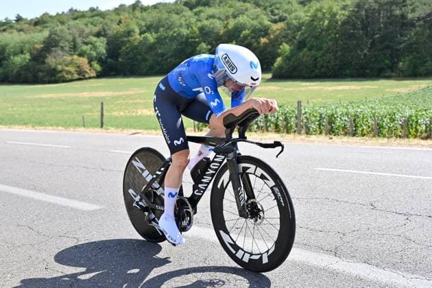 04.08.2026 --- Lacets de Marsannay, Frankreich --- Radsport --- Tour De France Femmes --- 4. Etappe Einzelzeitfahren von Gevrey-Chambertin nach Dijon --- --- Liane Lippert (Movistar Team) Tour De France Femmes stage 4 *** August 4, 2026, Lacets de Marsannay, France, Cycling, Tour de France Femmes, Stage 4, Individual Time Trial from Gevrey-Chambertin to Dijon, Liane Lippert, Movistar Team, Tour de France Femmes, Stage 4