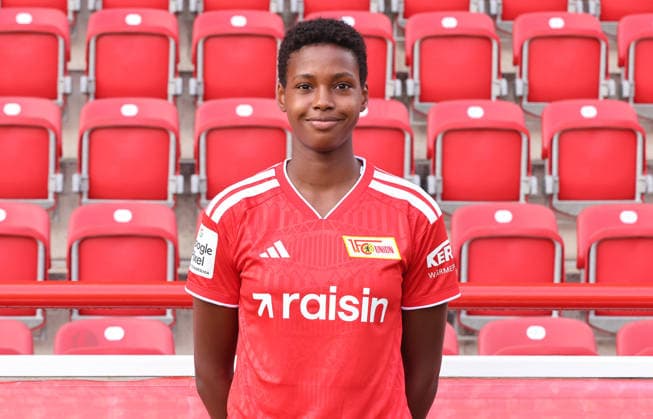 Mariann Noack ; 1.FC Union Berlin FCU Fußball 1.BL Bundesliga Frauen Damen Porträttermin Saison 2026 2027 Headshot, Porträt, Portrait, Vorstellung, Präsentation, Pressetermin, GER 04.08.2026 *** Mariann Noack 1 FC Union Berlin FCU Soccer 1 BL Bundesliga Women s League Portrait Session 2026–2027 Season Headshot, Portrait, Introduction, Presentation, Press Event, GER 04 08 2026