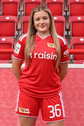 Meliah Hartmann ; 1.FC Union Berlin FCU Fußball 1.BL Bundesliga Frauen Damen Porträttermin Saison 2026 2027 Headshot, Porträt, Portrait, Vorstellung, Präsentation, Pressetermin, GER 04.08.2026 *** Meliah Hartmann 1 FC Union Berlin FCU Soccer 1 BL Bundesliga Women s League Portrait Session 2026–2027 Season Headshot, Portrait, Introduction, Presentation, Press Event, GER 04 08 2026