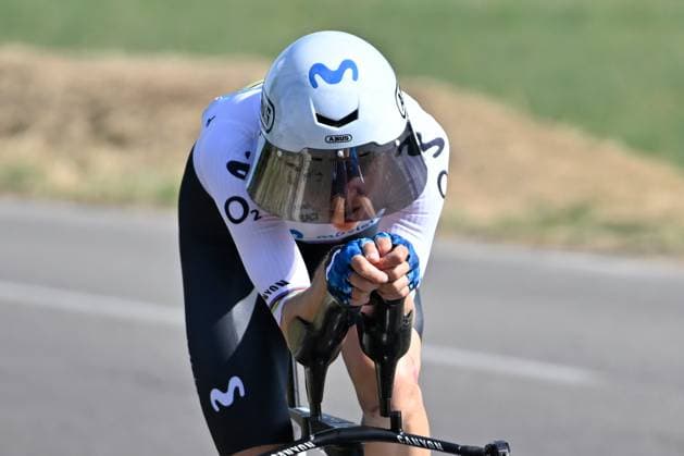 04.08.2026 --- Lacets de Marsannay, Frankreich --- Radsport --- Tour De France Femmes --- 4. Etappe Einzelzeitfahren von Gevrey-Chambertin nach Dijon --- --- Marlen Reusser (Movistar Team) Tour De France Femmes stage 4 *** August 4, 2026, Lacets de Marsannay, France, Cycling, Tour de France Femmes, Stage 4: Individual Time Trial from Gevrey-Chambertin to Dijon, Marlen Reusser, Movistar Team, Tour de France Femmes, Stage 4