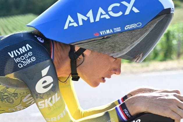 04.08.2026 --- Lacets de Marsannay, Frankreich --- Radsport --- Tour De France Femmes --- 4. Etappe Einzelzeitfahren von Gevrey-Chambertin nach Dijon --- --- Pauline Ferrand-Prevot (Team Visma Lease a Bike) Tour De France Femmes stage 4 *** August 4, 2026, Lacets de Marsannay, France, Cycling, Tour de France Femmes, Stage 4, Individual Time Trial from Gevrey-Chambertin to Dijon, Pauline Ferrand-Prévot, Team Visma Lease a Bike, Tour de France Femmes, Stage 4