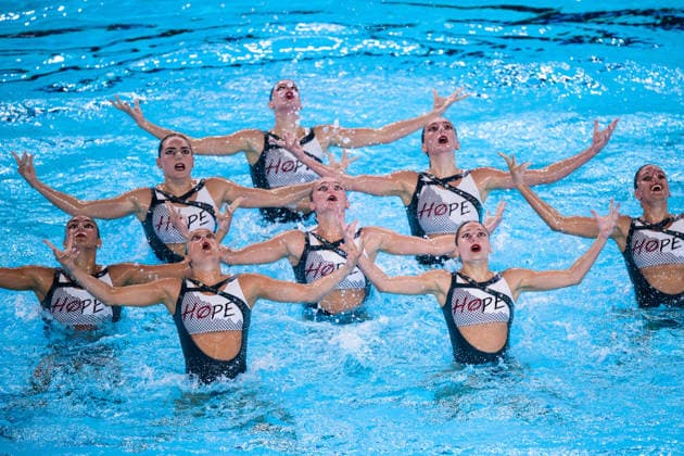 260804 Athletes of team Spain compete in artistic swimming team technical final during day five of the 2026 European Aquatics Championships on August 4, 2026 in Saint-Denis. Photo: Joel Marklund BILDBYRAN kod JM JM0831 bbeng konstsim artistic swimming 2026 european aquatics championships em *** August 4, 2026: Members of Team Spain compete in the artistic swimming team technical final on day five of the 2026 European Aquatics Championships on August 4, 2026 in Saint-Denis. Photo by Joel Marklund, BILDBYRAN. Code: JM JM0831 bbeng artistic swimming 2026 European Aquatics Championships EM  Copyright: JOELxMARKLUND BB260804JM027