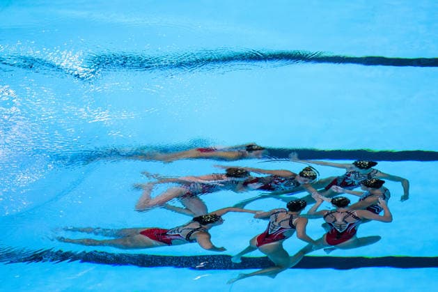 260804 Athletes of team Italy compete in artistic swimming team technical final during day five of the 2026 European Aquatics Championships on August 4, 2026 in Saint-Denis. Photo: Joel Marklund BILDBYRAN kod JM JM0831 bbeng konstsim artistic swimming 2026 european aquatics championships em *** August 4, 2026: Members of Team Italy compete in the artistic swimming team technical final on the fifth day of the 2026 European Aquatics Championships on August 4, 2026 in Saint Denis. Photo by Joel Marklund, BILDBYRAN. Code: JM JM0831 bbeng artistic swimming 2026 European Aquatics Championships EM  Copyright: JOELxMARKLUND BB260804JM030