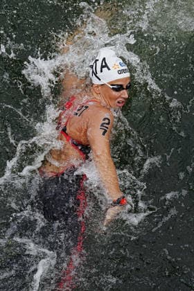 Open Water, Women s 10km, Ginevra Taddeucci from Italy, winner of the gold medal at the European Aquatics Championships Paris 2026, Paris, August 03, 2026 .  Copyright: xGianxMattiaxD Alberto LaPressex