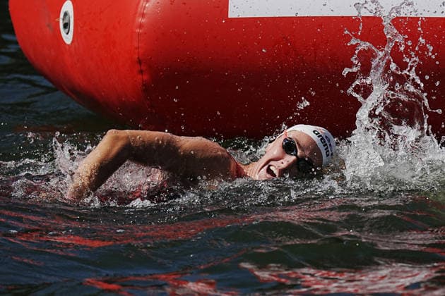 Open Water, Women s 10km, Ginevra Taddeucci from Italy, winner of the gold medal at the European Aquatics Championships Paris 2026, Paris, August 03, 2026 .  Copyright: xGianxMattiaxD Alberto LaPressex