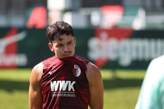 04.08.2026, GER, Fussball, Herren, FC Augsburg, Trainingslager, Achensee, FCA, Fabian Rieder, Trainingseinheit am Dienstag Achenkirch *** August 4, 2026, GER, Soccer, Men s, FC Augsburg, Training Camp, Achensee, FCA, Fabian Rieder, Training Session on Tuesday in Achenkirch