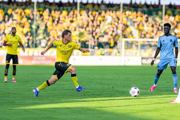 260804 Aki Samuelsen of Mjällby during the Champions League football qualifying match between Mjällby and Slovan Bratislava on August 4, 2026 in Hällevik. Photo: Christoffer Borg Mattisson BILDBYRAN COP 261 CB0545 fotboll football soccer fotball uefa champions league champions league mjällby slovan bratislava bbeng *** August 4, 2026: Aki Samuelsen of Mjällby during the Champions League soccer qualifying match between Mjällby and Slovan Bratislava on August 4, 2026 in Hällevik. Photo by Christoffer Borg Mattisson, BILDBYRAN COP 261 CB0545 soccer football fotball UEFA Champions League Champions League Mjällby Slovan Bratislava bbeng  Copyright: CHRISTOFFERxBORGxMATTISSON BB260804CB106