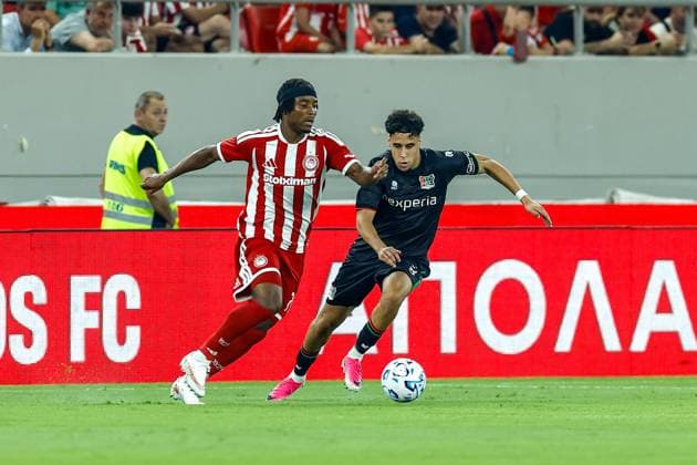 Athens , 04-08-2026 , Stadio Georgios Karaiskakis , third qualifying round of the Champions League , season 2026 2027 , Olympiacos - NEC , picture shows NEC player Sami Ouaissa Olympiacos - NEC  x205451611x Copyright: