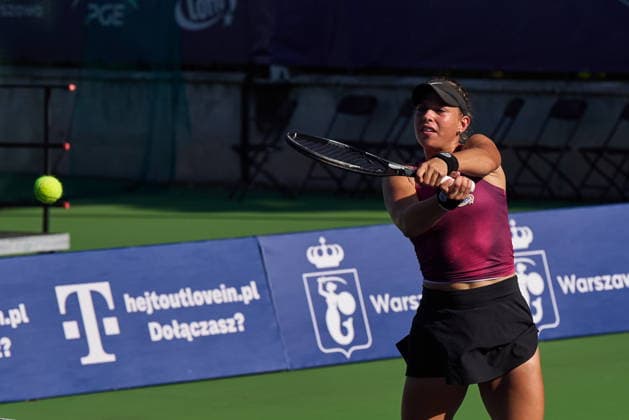 Warszawa 04.08.2026. Tennis. WTA, Tennis Damen 125 Warsaw T-Mobile Polish Open, day 3, Warsaw, Poland --- Tenis. Turniej WTA 125 Warsaw T-Mobile Polish Open, dzien 3, Warszawa Persons shown : Weronika Falkowska (POL) Fot. Dominika Chmura Arena Akcji NEWSPIX.PL --- newspix.pl 