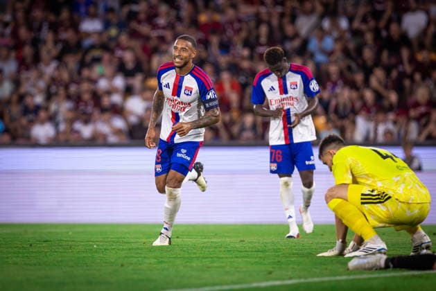 SPARTA PRAGUE - OLYMPIQUE LYONNAIS Corentin Tolisso of Lyon celebrates Lyon s goal (Sparta own goal by Martin Suchomel) during the first leg of third qualifying round of UEFA Champions league football match between AC Sparta Praha and Olympique Lyonnais at the Epet arena Stadium Letna. Prague, Czechia, August 04, 2026. Photo by Branislav Racko Copyright: xx 080A5339