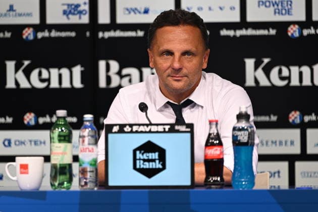 Croatia, Zagreb, 040826. Maksimir Stadium. press conference, PK, Pressekonferenz after the match of the third qualifying round of the UEFA Champions League, GNK Dinamo - FK Kauno Zalgiris. In the photo: Mario Kovacevic. Photo: Damir Krajac CROPIX Copyright: xxDamirxKrajacx konferencija_kovacevic4-040826