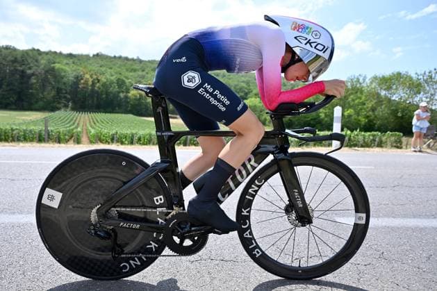 04.08.2026 --- Lacets de Marsannay, Frankreich --- Radsport --- Tour De France Femmes --- 4. Etappe Einzelzeitfahren von Gevrey-Chambertin nach Dijon --- --- NoÃ mi Abgrall (Ma Petit Enterprise) Tour De France Femmes stage 4 *** August 4, 2026, Lacets de Marsannay, France, Cycling, Tour de France Femmes, Stage 4, Individual Time Trial from Gevrey-Chambertin to Dijon, Noémi Abgrall, Ma Petit Enterprise, Tour de France Femmes, Stage 4