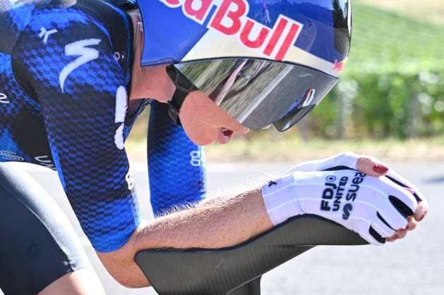 04.08.2026 --- Lacets de Marsannay, Frankreich --- Radsport --- Tour De France Femmes --- 4. Etappe Einzelzeitfahren von Gevrey-Chambertin nach Dijon --- --- Demi Vollering (FDJ United-Suez) Tour De France Femmes stage 4 *** August 4, 2026, Lacets de Marsannay, France, Cycling, Tour de France Femmes, Stage 4, Individual Time Trial from Gevrey-Chambertin to Dijon, Demi Vollering, FDJ United Suez, Tour de France Femmes, Stage 4